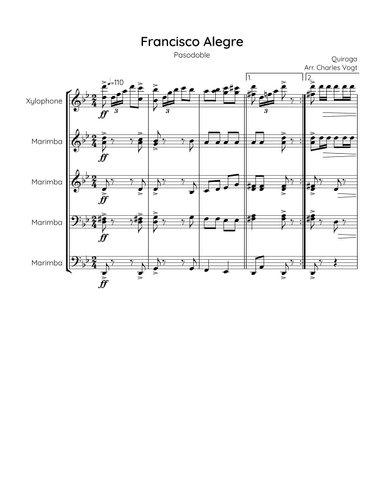Francisco Alegre (arr. Charles Vogt)