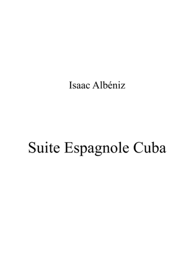 Suite Espagnole Cuba (arr. Patrizia Luraschi)