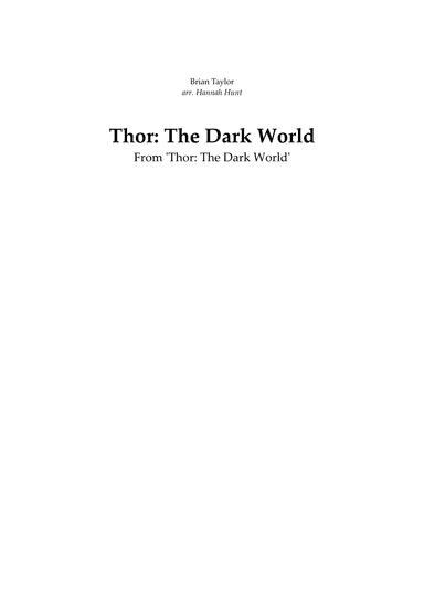 Thor: The Dark World (arr. Hannah Hunt)