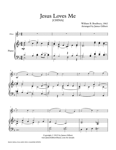Jesus Loves Me (arr. James Gilbert)