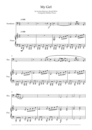My Girl (arr. Matthew pyeon)
