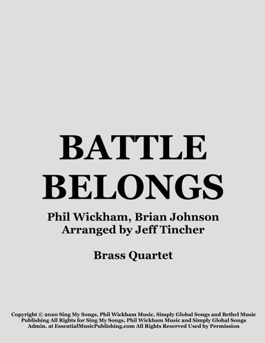 Battle Belongs (arr. Jeff Tincher)
