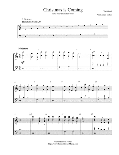 Christmas is Coming - for 3-octave handbell choir (arr. Samuel Stokes)
