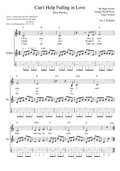 Can't Help Falling In Love (arr. Christy Kalfas)