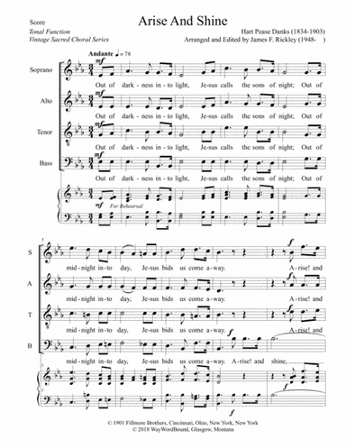 Arise And Shine (arr. James F. Rickley)