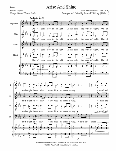 Arise And Shine (arr. James F. Rickley)