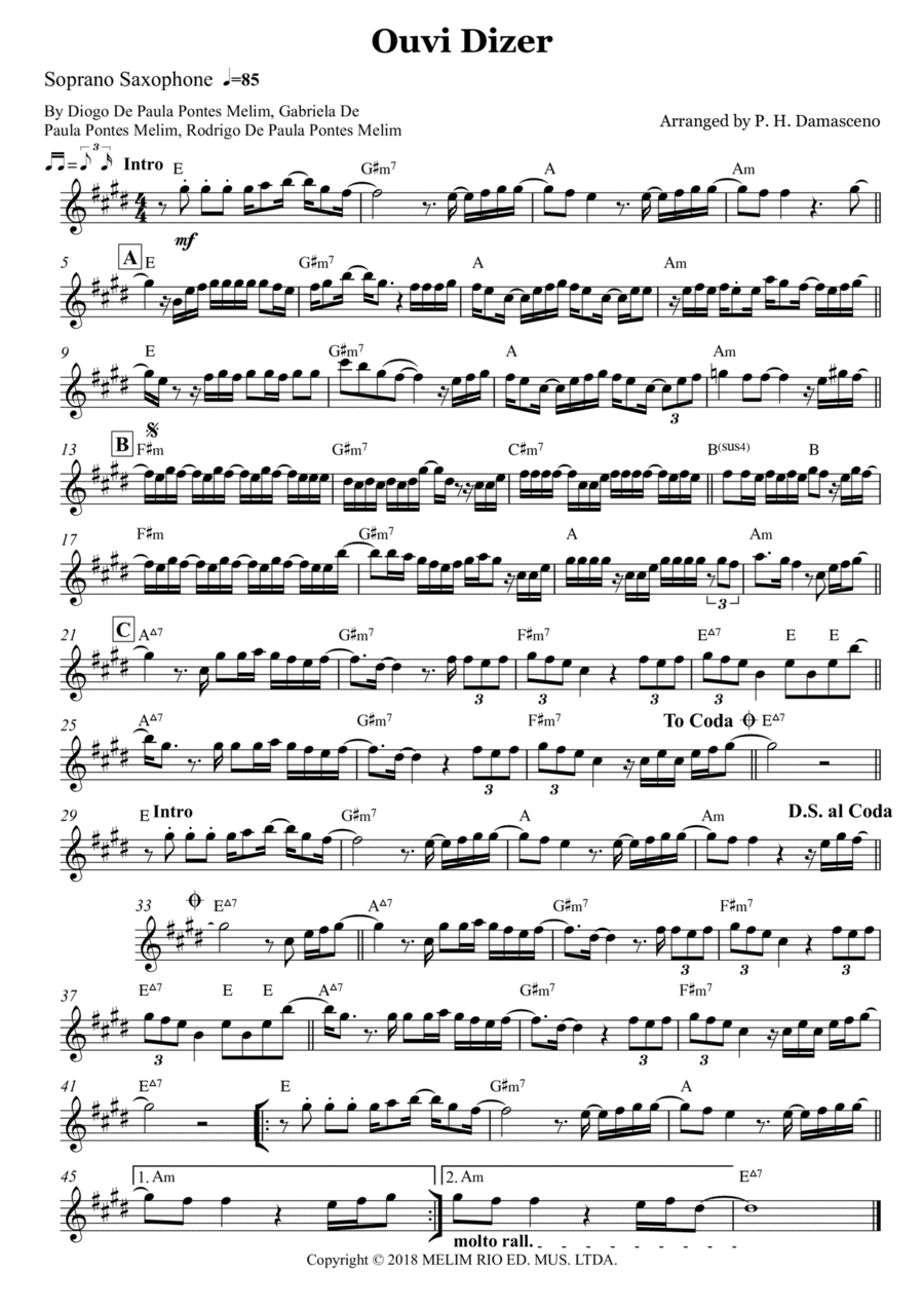 Ouvi Dizer (arr. P.H. Damasceno)