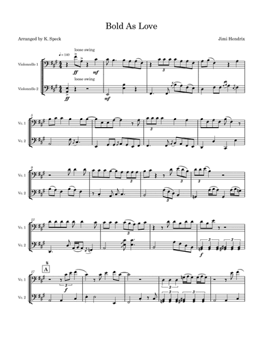 Bold As Love (arr. K. Speck)