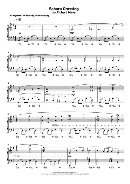 Sahara (arr. Leah Ginzburg)