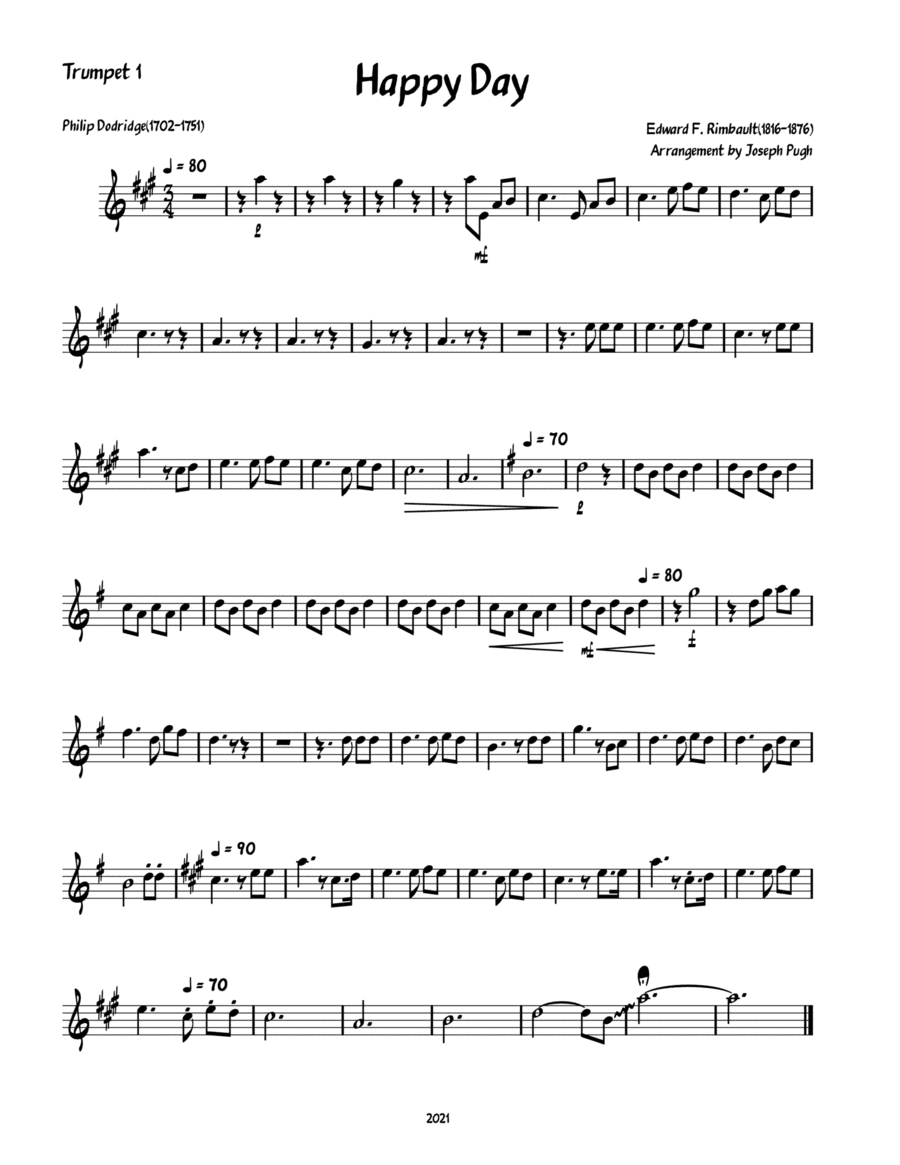 Happy Day (Brass Quintet) (arr. Joseph Pugh)