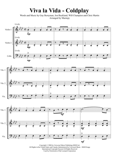Viva La Vida (arr. Marmpy)