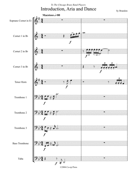 Introduction, Aria and Dance for Brass Band