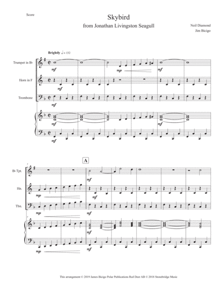 Skybird (arr. Jim Bicigo)