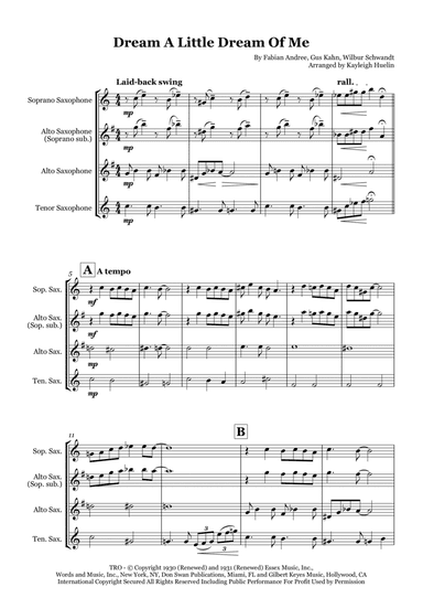 Dream A Little Dream Of Me (arr. Kayleigh Huelin)