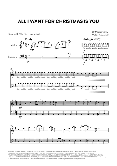 All I Want For Christmas Is You (arr. Cadenza Editions)