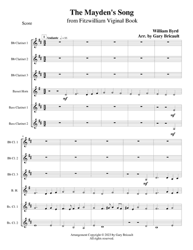 The Mayden's Song (arr. Gary Bricault)