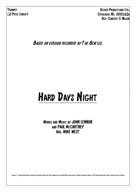 Another Hard Day's Night (arr. Mike West)