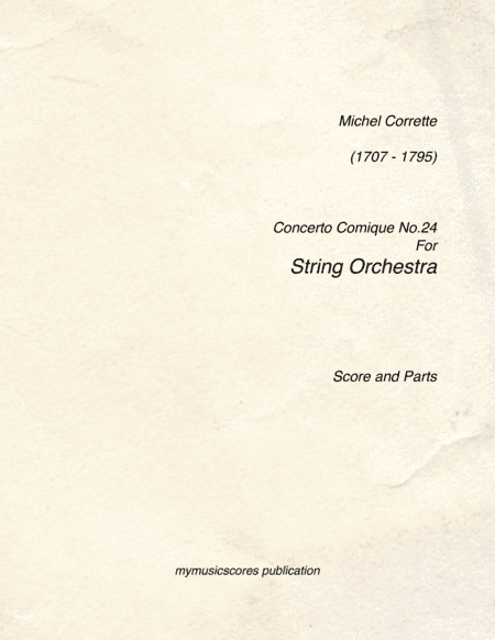 Corrette  Concerto Comique No.24 (arr. MyMusicScores.com)