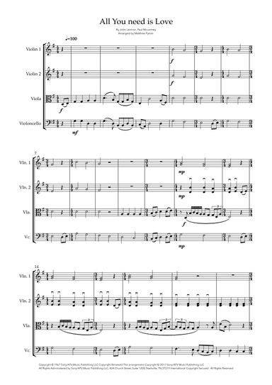 All You Need Is Love (arr. Matthew pyeon)