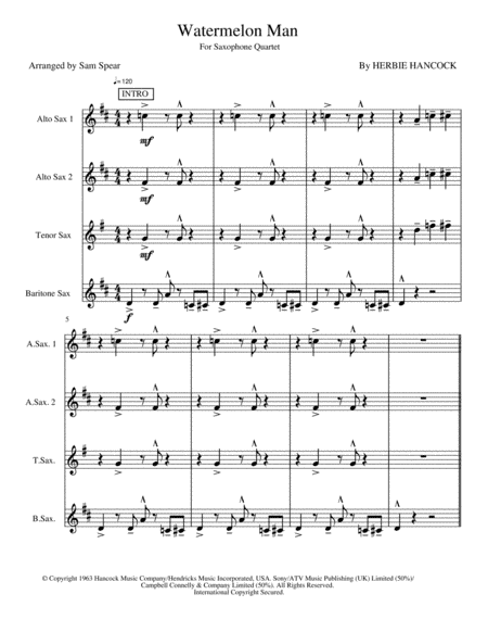 Watermelon Man (arr. Sam Spear)