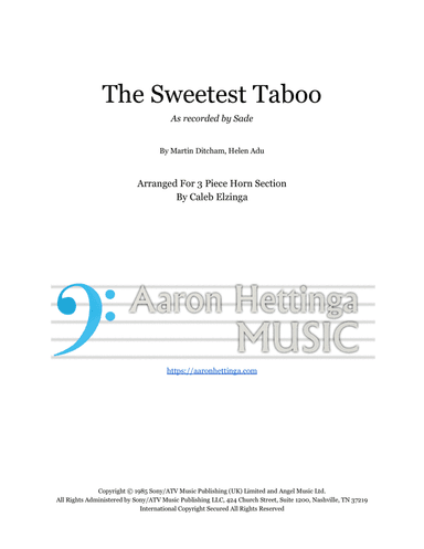 The Sweetest Taboo (arr. Caleb Elzinga)