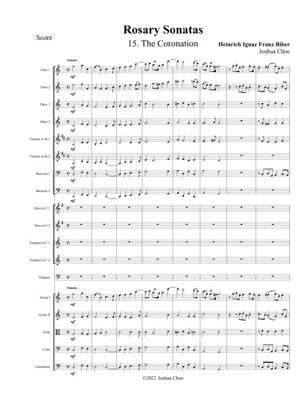 Rosary Sonatas: The Coronation (arr. Joshua Choe)