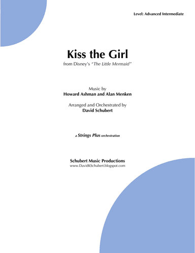 Kiss The Girl - Score Only (arr. David Schubert)