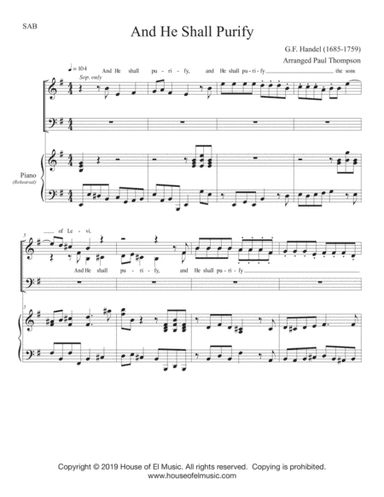 And He Shall Purify - The Messiah for Young Voices (SAB) (arr. Paul Thompson)