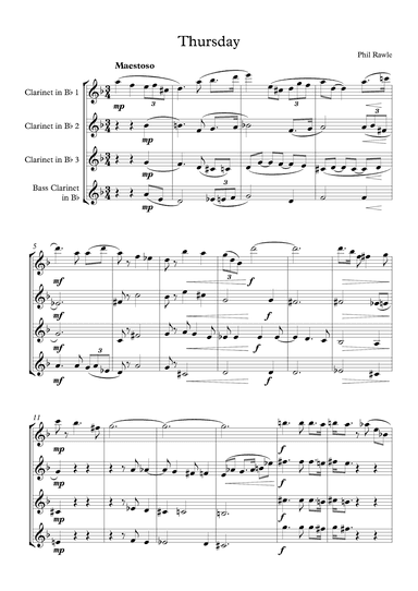 Thursday - Clarinet Quartet