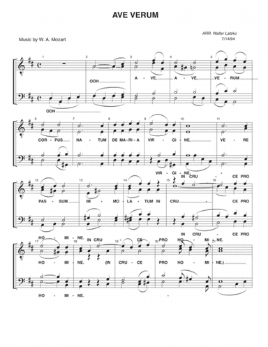 AVE VERUM (arr. Walter Latzko)
