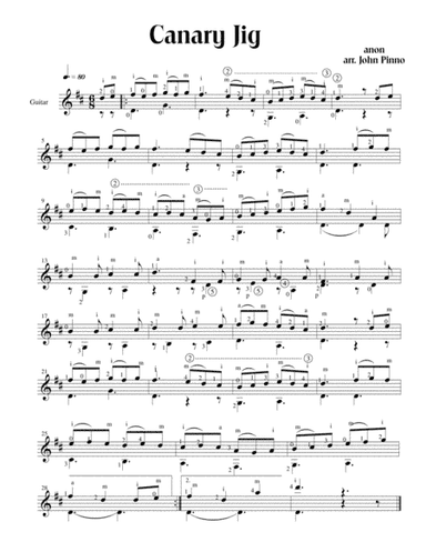 Canary Jig (solo classical guitar) (arr. John Pinno)