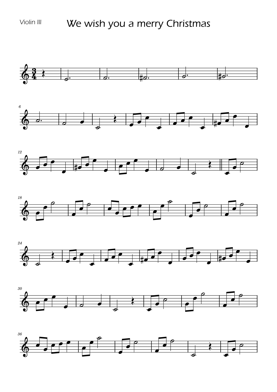 We Wish You a Merry Christmas - Violin Trio (arr. Ygor Nunes)