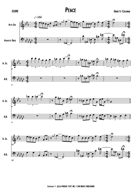 Peace (arr. The Sheet Music Library)