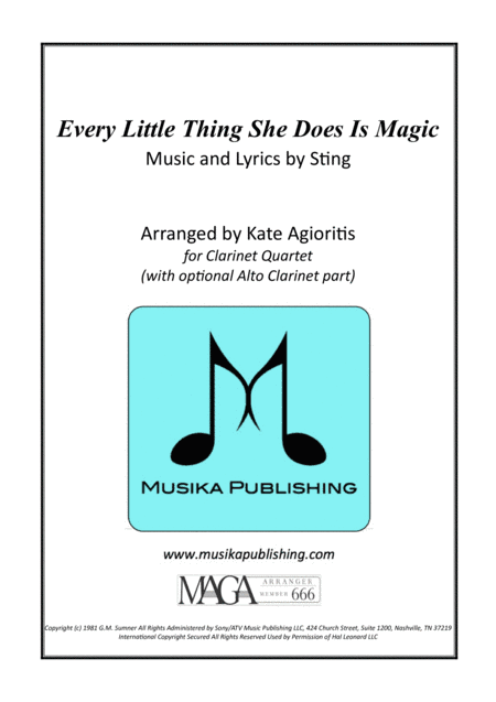 Every Little Thing She Does Is Magic (arr. Kate Agioritis)