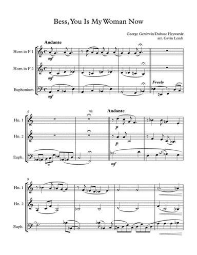 Bess, You Is My Woman  from PORGY AND BESS ® (arr. Gavin Lendt)