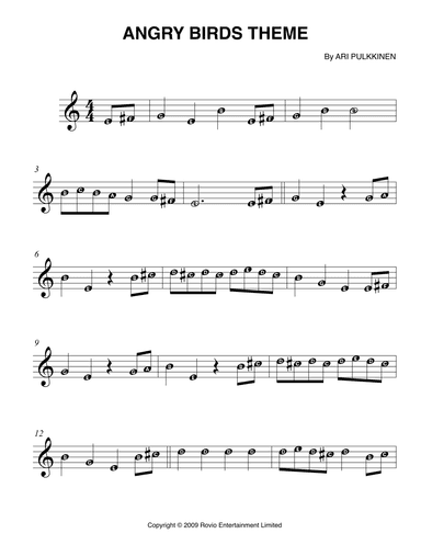 Angry Birds Theme (arr. Kyle Armstrong)