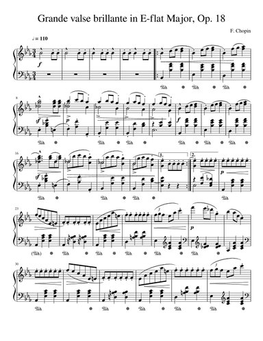 Frederic Chopin - Waltz Op. 18, Nº 1 (The Grande Valse Brillante in E-Flat Major) (arr. Unimusic Academy (Academia Unimusica))