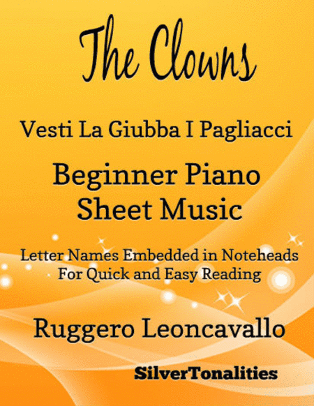 The Clowns Beginner Piano Sheet Music (arr. SilverTonalities)