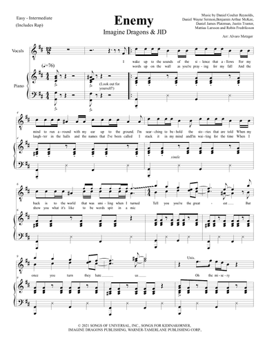 Enemy (arr. Alvaro Metzger)