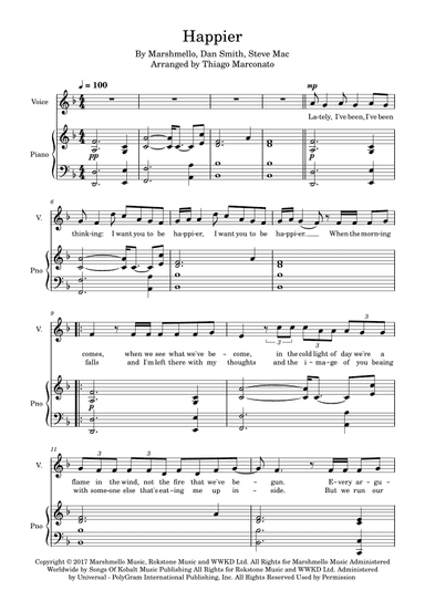 Happier (arr. Thiago Marconato)