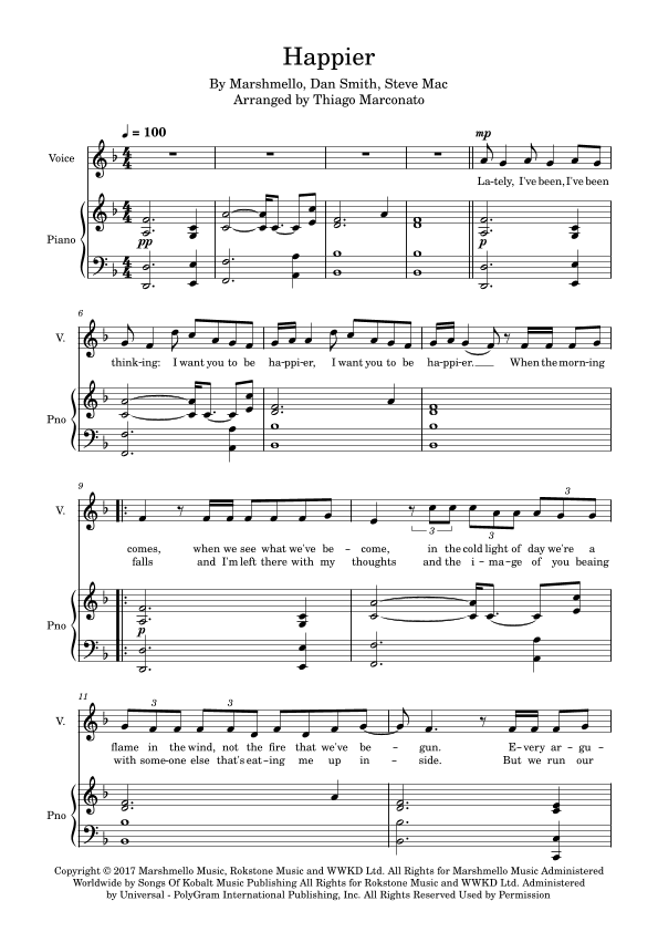 Happier (arr. Thiago Marconato)