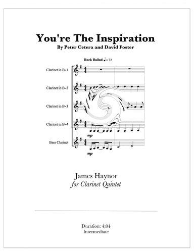 You're The Inspiration (arr. James Haynor)