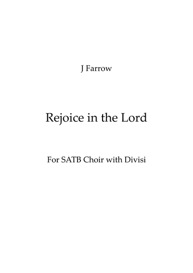 Rejoice in the Lord