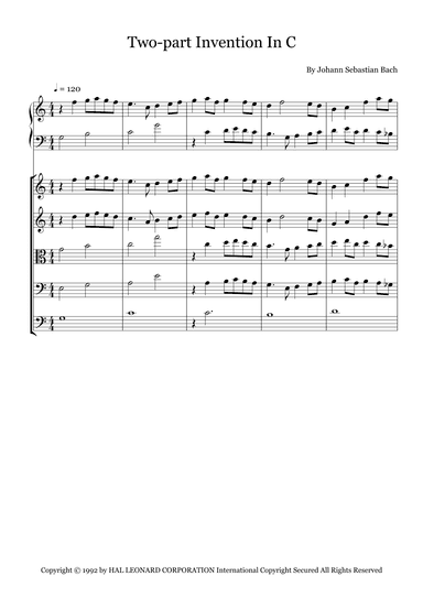 Two-part Invention In C (arr. Fernanda Moura)