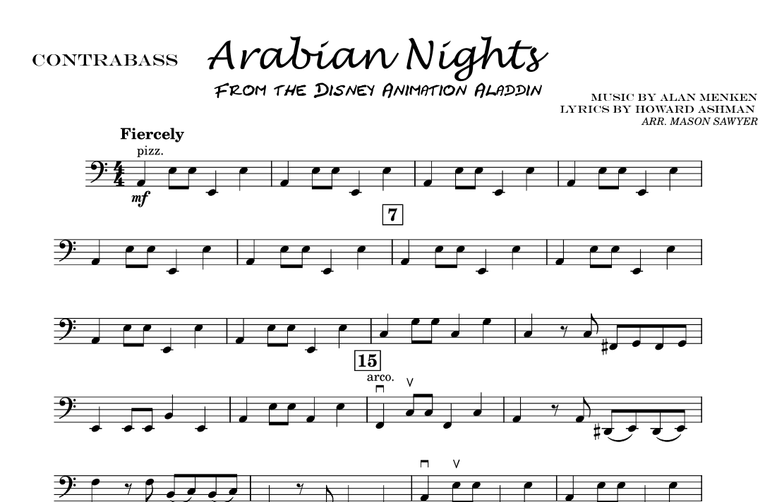 Arabian Nights - Score Only (arr. Mason Sawyer)