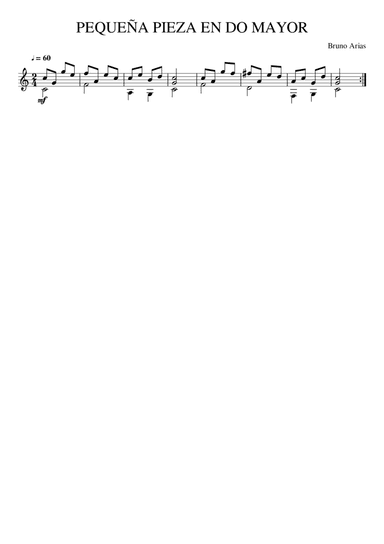 Pequeña Pieza en Do Mayor (Small piece in C major)