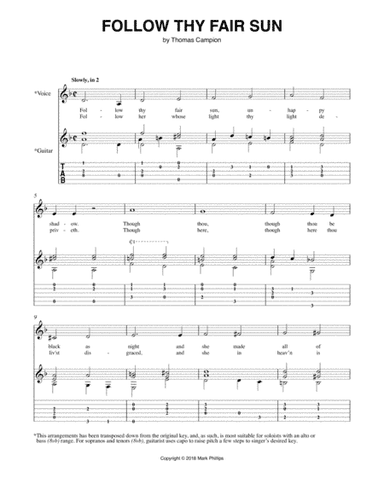 Follow Thy Fair Sun (arr. Mark Phillips)