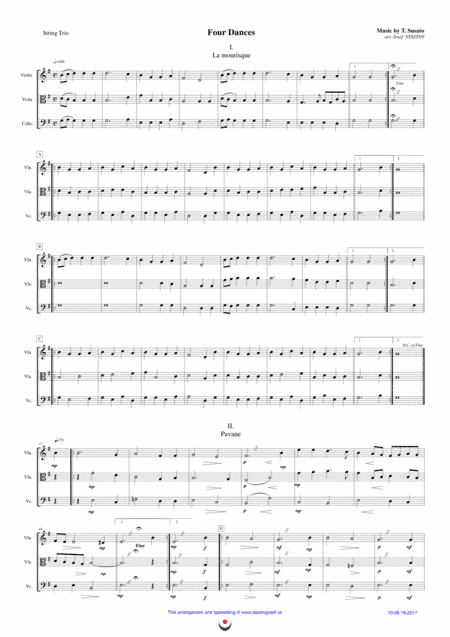 La Mourisque, Pavane, Saltarello, Rondo (arr. Josef STASTNY)