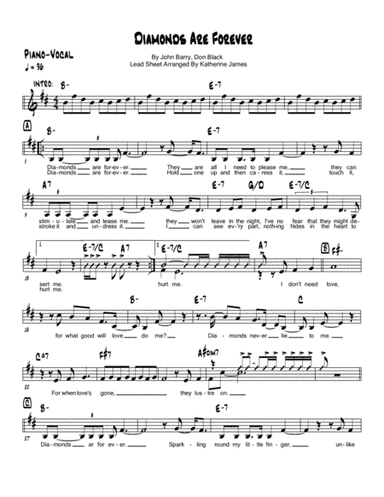 Diamonds Are Forever (arr. Katherine James)