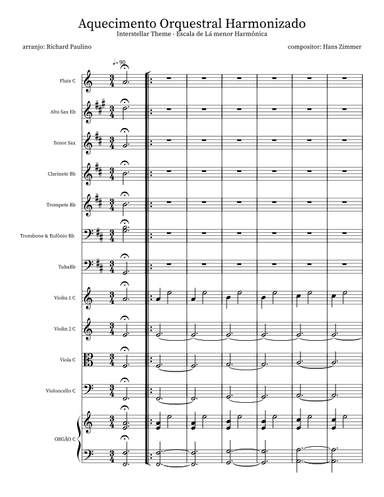 Interstellar - Score Only (arr. Richard Isaac Ferreira Paulino)